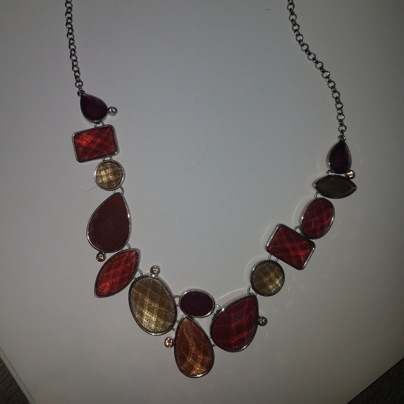 Multiple stone fall color necklace - Picture 1 of 2